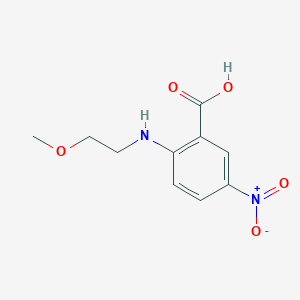 molecular formula C10H12N2O5 B2426759 2-[(2-Methoxyethyl)amino]-5-nitrobenzoic acid CAS No. 854357-45-2