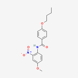 molecular formula C18H20N2O5 B2426761 4-butoxy-N-(4-methoxy-2-nitrophenyl)benzamide CAS No. 313404-95-4