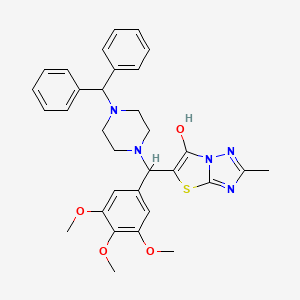 5-((4-Benzhydrylpiperazin-1-yl)(3,4,5-trimethoxyphenyl)methyl)-2-methylthiazolo[3,2-b][1,2,4]triazol-6-ol