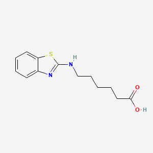 molecular formula C13H16N2O2S B2426765 6-[(1,3-Benzothiazol-2-yl)amino]hexanoic acid CAS No. 871548-18-4
