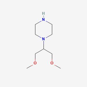 molecular formula C9H20N2O2 B2426766 1-(1,3-Dimethoxypropan-2-yl)piperazine CAS No. 78531-34-7