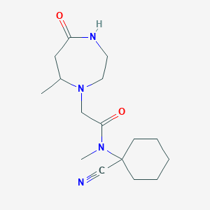 molecular formula C16H26N4O2 B2426767 N-(1-Cyanocyclohexyl)-N-methyl-2-(7-methyl-5-oxo-1,4-diazepan-1-yl)acetamide CAS No. 2224033-14-9