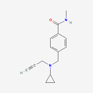 molecular formula C15H18N2O B2426771 4-{[cyclopropyl(prop-2-yn-1-yl)amino]methyl}-N-methylbenzamide CAS No. 1197940-37-6