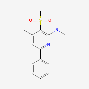 molecular formula C15H18N2O2S B2426789 N,N,4-trimethyl-3-(methylsulfonyl)-6-phenyl-2-pyridinamine CAS No. 478245-53-3