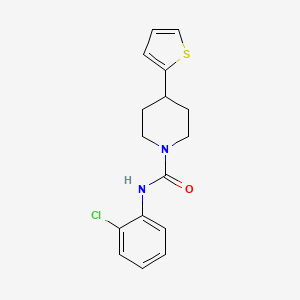 molecular formula C16H17ClN2OS B2426790 N-(2-氯苯基)-4-(噻吩-2-基)哌啶-1-甲酰胺 CAS No. 1396886-45-5