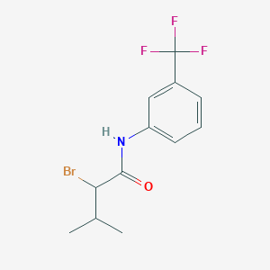 molecular formula C12H13BrF3NO B2426794 2-溴-3-甲基-N-[3-(三氟甲基)苯基]丁酰胺 CAS No. 391220-21-6