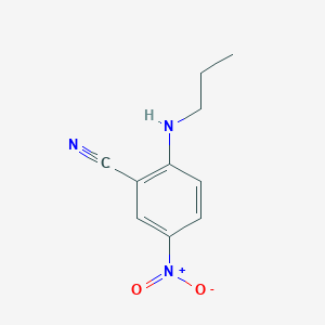 molecular formula C10H11N3O2 B2426796 5-Nitro-2-(propylamino)benzonitrile CAS No. 731811-59-9