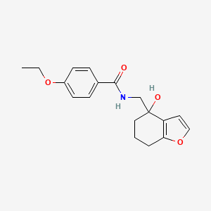 molecular formula C18H21NO4 B2426798 4-ethoxy-N-((4-hydroxy-4,5,6,7-tetrahydrobenzofuran-4-yl)methyl)benzamide CAS No. 2320572-25-4