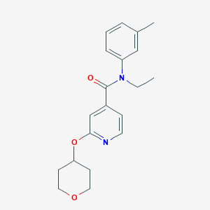 molecular formula C20H24N2O3 B2426805 N-ethyl-2-((tetrahydro-2H-pyran-4-yl)oxy)-N-(m-tolyl)isonicotinamide CAS No. 2034391-48-3