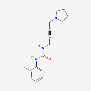 molecular formula C16H21N3O B2426806 1-(4-(Pyrrolidin-1-yl)but-2-yn-1-yl)-3-(o-tolyl)urea CAS No. 1396856-46-4