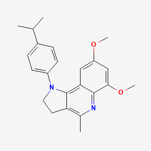 molecular formula C23H26N2O2 B2426812 1-(4-isopropylphenyl)-6,8-dimethoxy-4-methyl-2,3-dihydro-1H-pyrrolo[3,2-c]quinoline CAS No. 860789-38-4