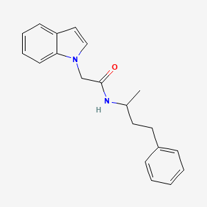 2-(1H-indol-1-yl)-N-(4-phenylbutan-2-yl)acetamide