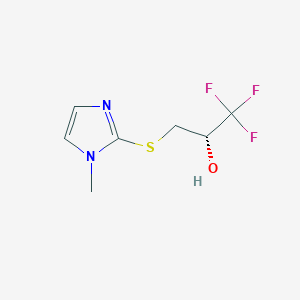 molecular formula C7H9F3N2OS B2426821 (2S)-1,1,1-三氟-3-[(1-甲基-1H-咪唑-2-基)硫代]-2-丙醇 CAS No. 477713-56-7