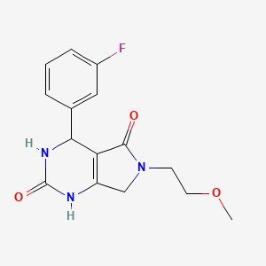 4-(3-fluorophenyl)-6-(2-methoxyethyl)-3,4,6,7-tetrahydro-1H-pyrrolo[3,4-d]pyrimidine-2,5-dione