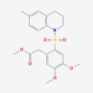 Methyl 2-[4,5-dimethoxy-2-[(6-methyl-3,4-dihydro-2H-quinolin-1-yl)sulfonyl]phenyl]acetate