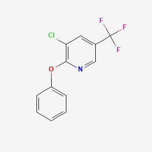 molecular formula C12H7ClF3NO B2426847 3-氯-2-苯氧基-5-(三氟甲基)吡啶 CAS No. 95711-04-9