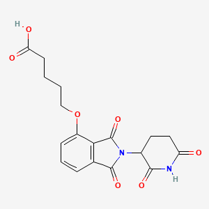 molecular formula C18H18N2O7 B2426848 5-[2-(2,6-Dioxopiperidin-3-yl)-1,3-dioxoisoindol-4-yl]oxypentanoic acid CAS No. 2169266-67-3