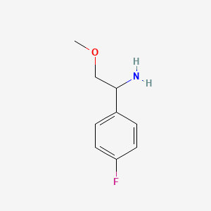 molecular formula C9H12FNO B2426850 1-(4-Fluorophenyl)-2-methoxyethan-1-amine CAS No. 321839-91-2