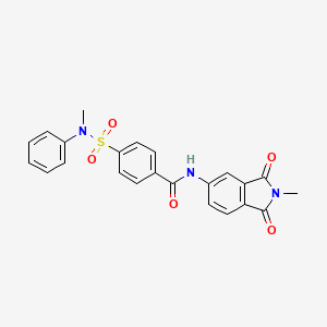 molecular formula C23H19N3O5S B2426855 N-(2-甲基-1,3-二氧代异吲哚-5-基)-4-[甲基(苯基)磺酰胺基]苯甲酰胺 CAS No. 391222-14-3