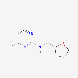 molecular formula C11H17N3O B2426862 (4,6-Dimethylpyrimidin-2-yl)(oxolan-2-ylmethyl)amine CAS No. 1114595-22-0