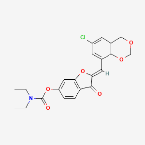 (Z)-2-((6-chloro-4H-benzo[d][1,3]dioxin-8-yl)methylene)-3-oxo-2,3-dihydrobenzofuran-6-yl diethylcarbamate