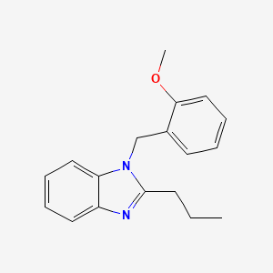 molecular formula C18H20N2O B2426885 1-[(2-甲氧基苯基)甲基]-2-丙基苯并咪唑 CAS No. 488110-64-1