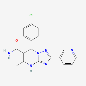 7-(4-Chlorophenyl)-5-methyl-2-(pyridin-3-yl)-4,7-dihydro-[1,2,4]triazolo[1,5-a]pyrimidine-6-carboxamide