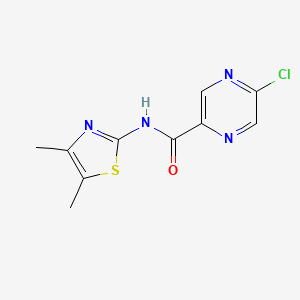molecular formula C10H9ClN4OS B2426905 5-chloro-N-(4,5-dimethyl-1,3-thiazol-2-yl)pyrazine-2-carboxamide CAS No. 1964521-34-3