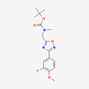 Tert-butyl {[3-(3-fluoro-4-methoxyphenyl)-1,2,4-oxadiazol-5-yl]methyl}methylcarbamate