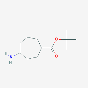 molecular formula C12H23NO2 B2426917 Tert-butyl 4-aminocycloheptane-1-carboxylate CAS No. 2287287-12-9