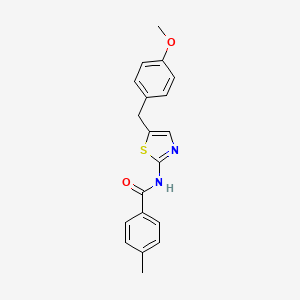 N-(5-(4-methoxybenzyl)thiazol-2-yl)-4-methylbenzamide