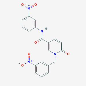 molecular formula C19H14N4O6 B2426921 N-(3-nitrophenyl)-1-[(3-nitrophenyl)methyl]-6-oxopyridine-3-carboxamide CAS No. 941931-19-7