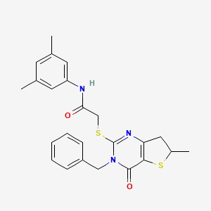 2-[(3-benzyl-6-methyl-4-oxo-6,7-dihydrothieno[3,2-d]pyrimidin-2-yl)sulfanyl]-N-(3,5-dimethylphenyl)acetamide