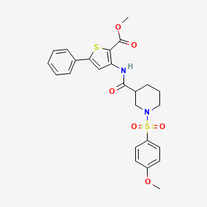 Methyl 3-(1-((4-methoxyphenyl)sulfonyl)piperidine-3-carboxamido)-5-phenylthiophene-2-carboxylate