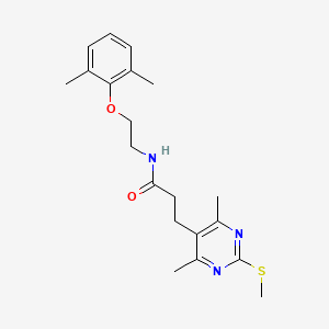 molecular formula C20H27N3O2S B2426931 3-(4,6-dimethyl-2-methylsulfanylpyrimidin-5-yl)-N-[2-(2,6-dimethylphenoxy)ethyl]propanamide CAS No. 1210788-19-4