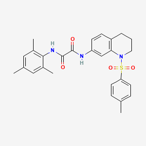 molecular formula C27H29N3O4S B2426937 N1-mesityl-N2-(1-tosyl-1,2,3,4-tetrahydroquinolin-7-yl)oxalamide CAS No. 898430-22-3