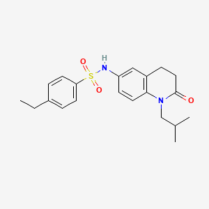 molecular formula C21H26N2O3S B2426938 4-ethyl-N-(1-isobutyl-2-oxo-1,2,3,4-tetrahydro-6-quinolinyl)-1-benzenesulfonamide CAS No. 941906-61-2