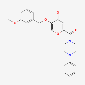 molecular formula C24H24N2O5 B2426944 5-((3-methoxybenzyl)oxy)-2-(4-phenylpiperazine-1-carbonyl)-4H-pyran-4-one CAS No. 1021060-84-3