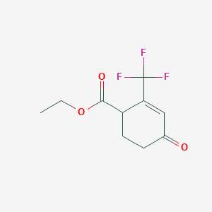 molecular formula C10H11F3O3 B2426949 Ethyl 4-oxo-2-(trifluoromethyl)-2-cyclohexene-1-carboxylate CAS No. 135787-54-1