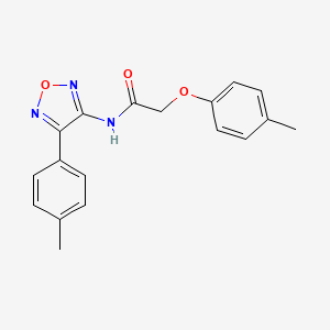 molecular formula C18H17N3O3 B2426950 2-(4-methylphenoxy)-N-[4-(4-methylphenyl)-1,2,5-oxadiazol-3-yl]acetamide CAS No. 866237-83-4