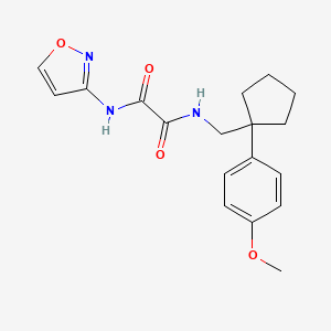 N1-(isoxazol-3-yl)-N2-((1-(4-methoxyphenyl)cyclopentyl)methyl)oxalamide