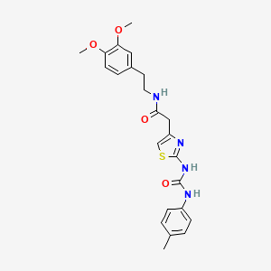 N-(3,4-dimethoxyphenethyl)-2-(2-(3-(p-tolyl)ureido)thiazol-4-yl)acetamide