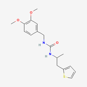 1-(3,4-Dimethoxybenzyl)-3-(1-(thiophen-2-yl)propan-2-yl)urea