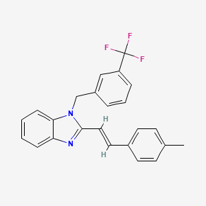 2-(4-methylstyryl)-1-[3-(trifluoromethyl)benzyl]-1H-1,3-benzimidazole