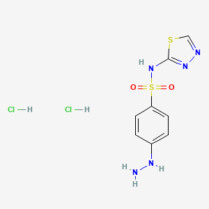 4-hydrazinyl-N-(1,3,4-thiadiazol-2-yl)benzene-1-sulfonamide dihydrochloride