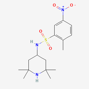 molecular formula C16H25N3O4S B2426969 2-methyl-5-nitro-N-(2,2,6,6-tetramethylpiperidin-4-yl)benzenesulfonamide CAS No. 898654-14-3