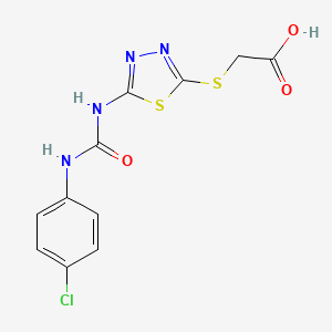 2-((5-(3-(4-Chlorophenyl)ureido)-1,3,4-thiadiazol-2-yl)thio)acetic acid
