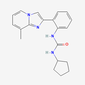 1-Cyclopentyl-3-(2-(8-methylimidazo[1,2-a]pyridin-2-yl)phenyl)urea