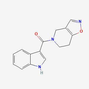 molecular formula C15H13N3O2 B2426984 (6,7-dihydroisoxazolo[4,5-c]pyridin-5(4H)-yl)(1H-indol-3-yl)methanone CAS No. 2034378-89-5