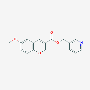 molecular formula C17H15NO4 B2426987 3-pyridinylmethyl 6-methoxy-2H-chromene-3-carboxylate CAS No. 338760-82-0